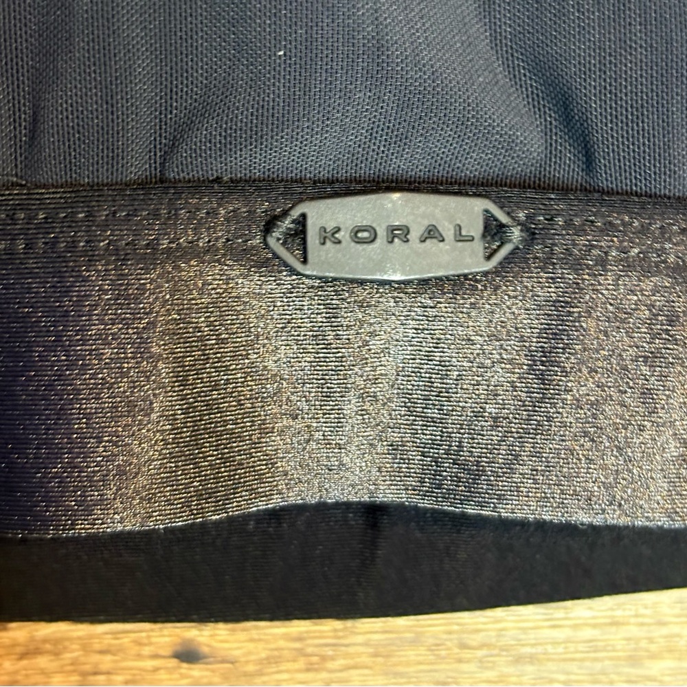 Koral Faux Leather Mesh Black Sports Bra - Picture 5 of 5